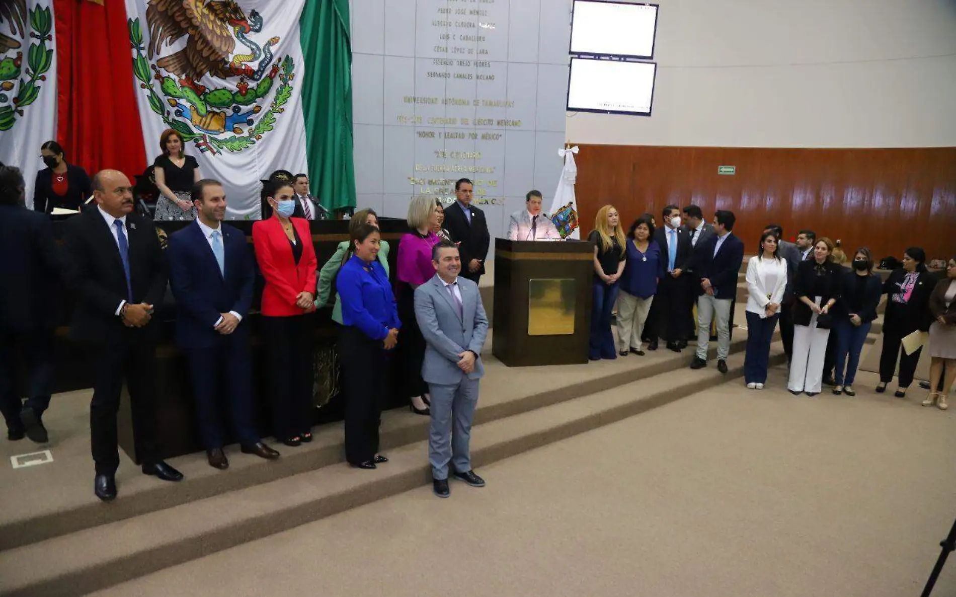 Desde la tribuna, los legisladores tamaulipecos piden rezar para que termine el fuego Congreso del Estado de Tamaulipas